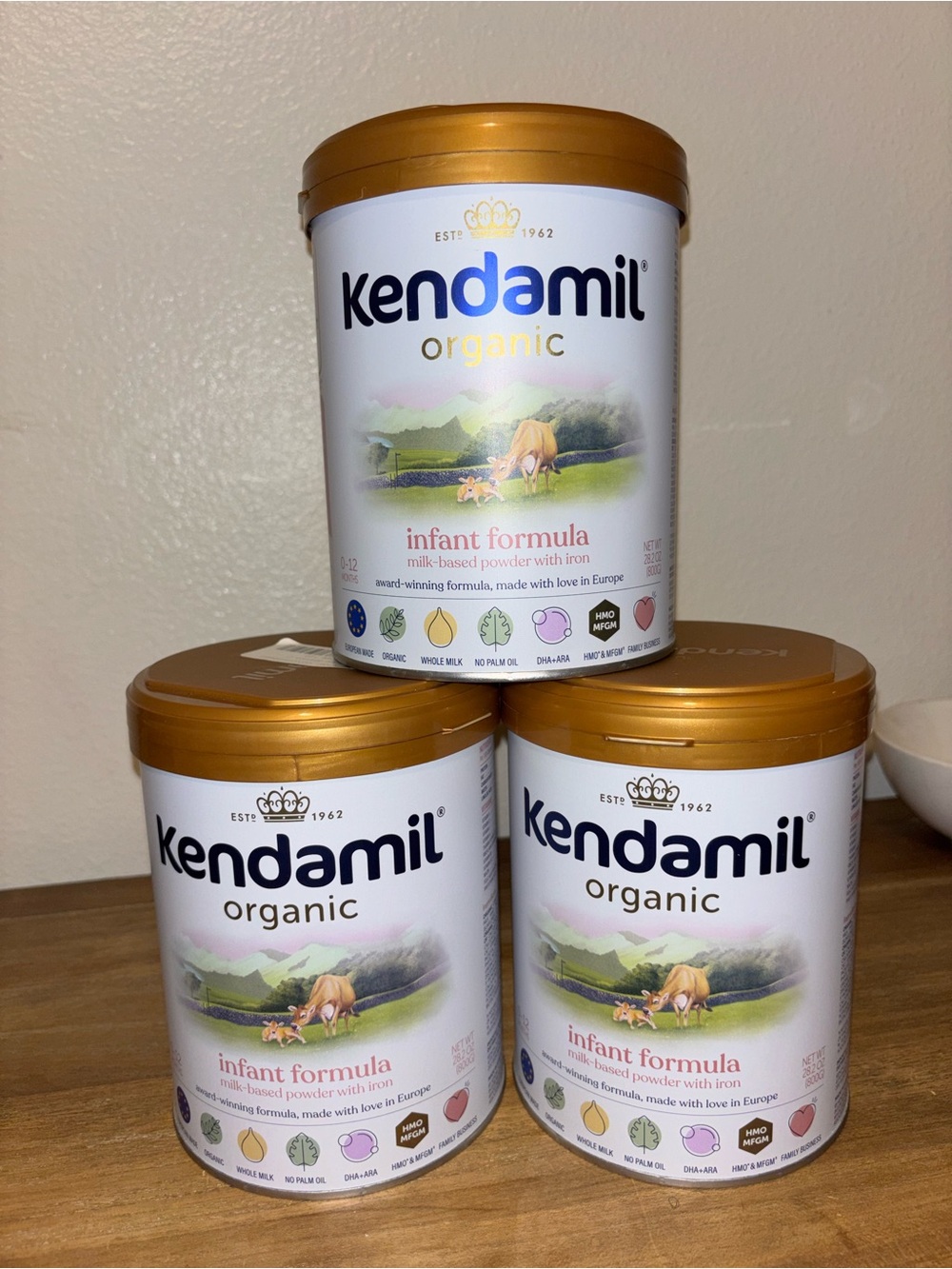Kendamil Organic Stage 1 formula set of 3 sealed - Picture 1 of 5